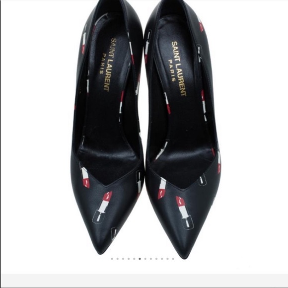 💥SOLD💥 SAINT LAURENT LEATHER LIPSTICK HEELS - Picture 5 of 13
